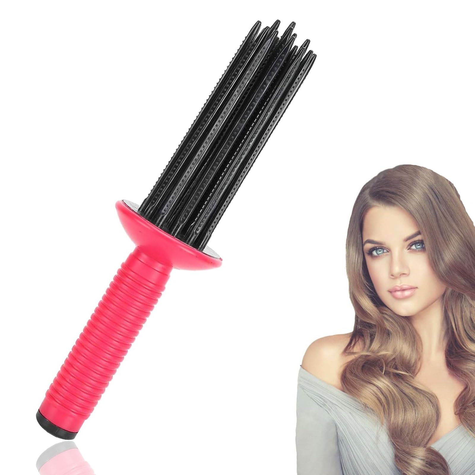 Rizador de pelo fluffy curling roll comb y cepillo de aire para peinar cabello