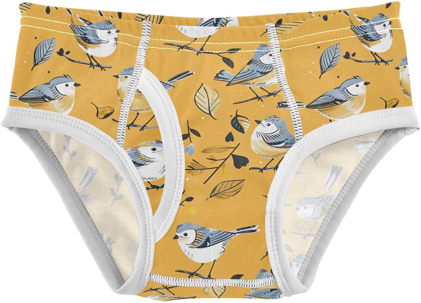 visesunny Yellow Bird Design Potty Training Underwear Boys Toddler Cotton Soft Brief Size 2T-8Y for Kids
