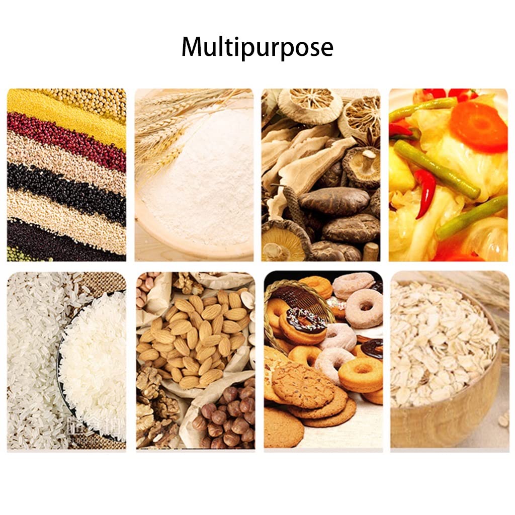 Contenitori rotondi ermetici in vetro per riso con coperchio, contenitori trasparenti per alimenti, barattoli per dispensa da cucina, per farina, cereali, zucchero, tè, c,Capacità libera 5,5 kg