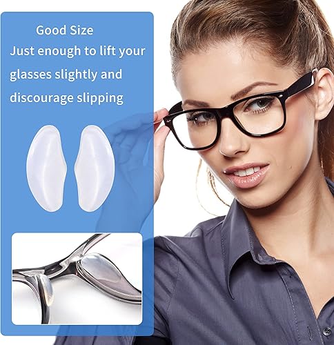 Miniatura 5 de 20 pares de almohadillas adhesivas para la nariz, en forma de guisante, silicona suave, almohadillas adhesivas para la nariz para lentes, anteojos
