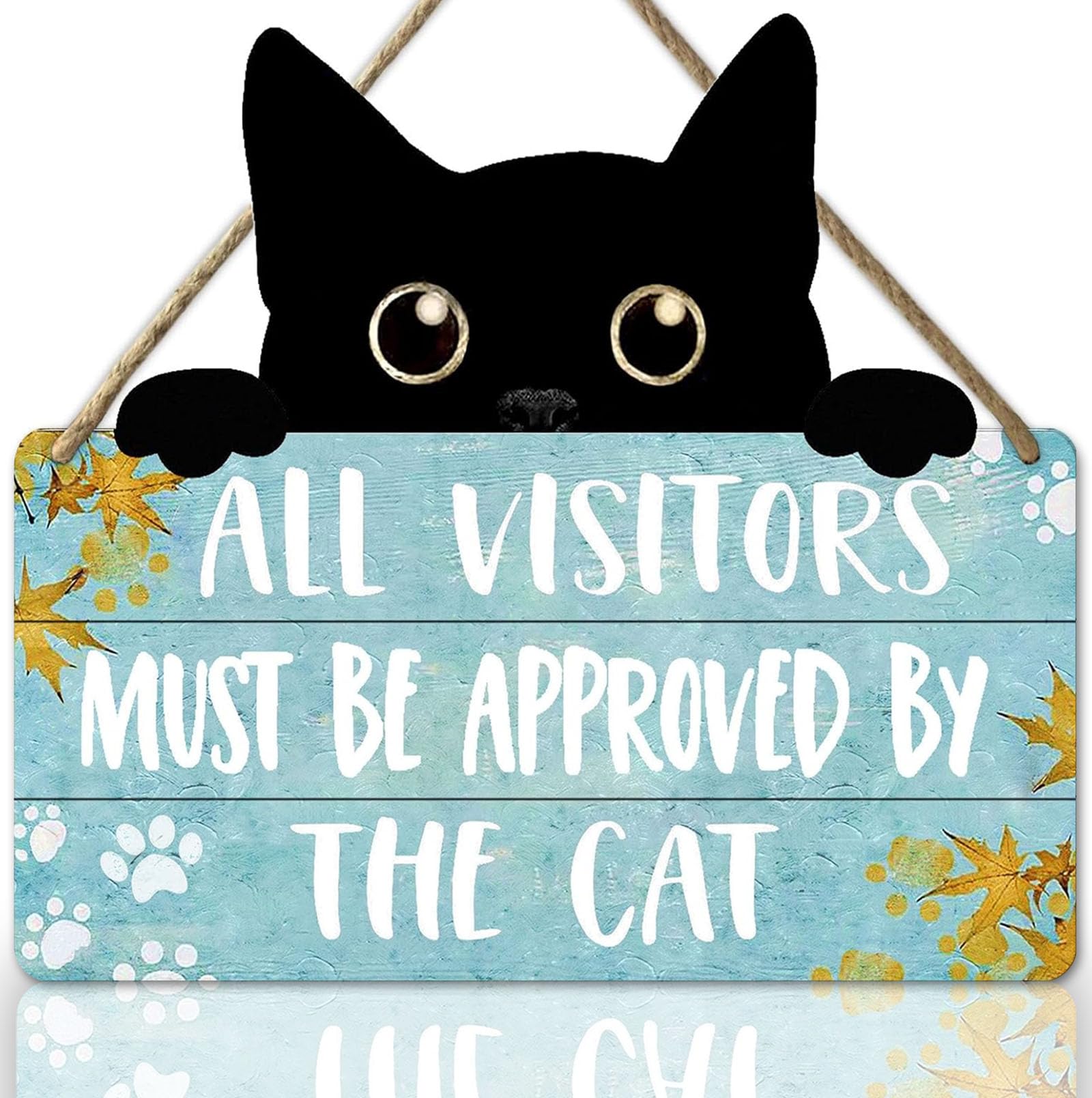 Funny Cat Signs Cat Wall Decor Pet Door Hanging Decor All Visitors Must Be Approved By The Cat Sign Welcome Home Gifts Cat Decor For Cat Lovers Wood Sign Cats Wooden Plaque