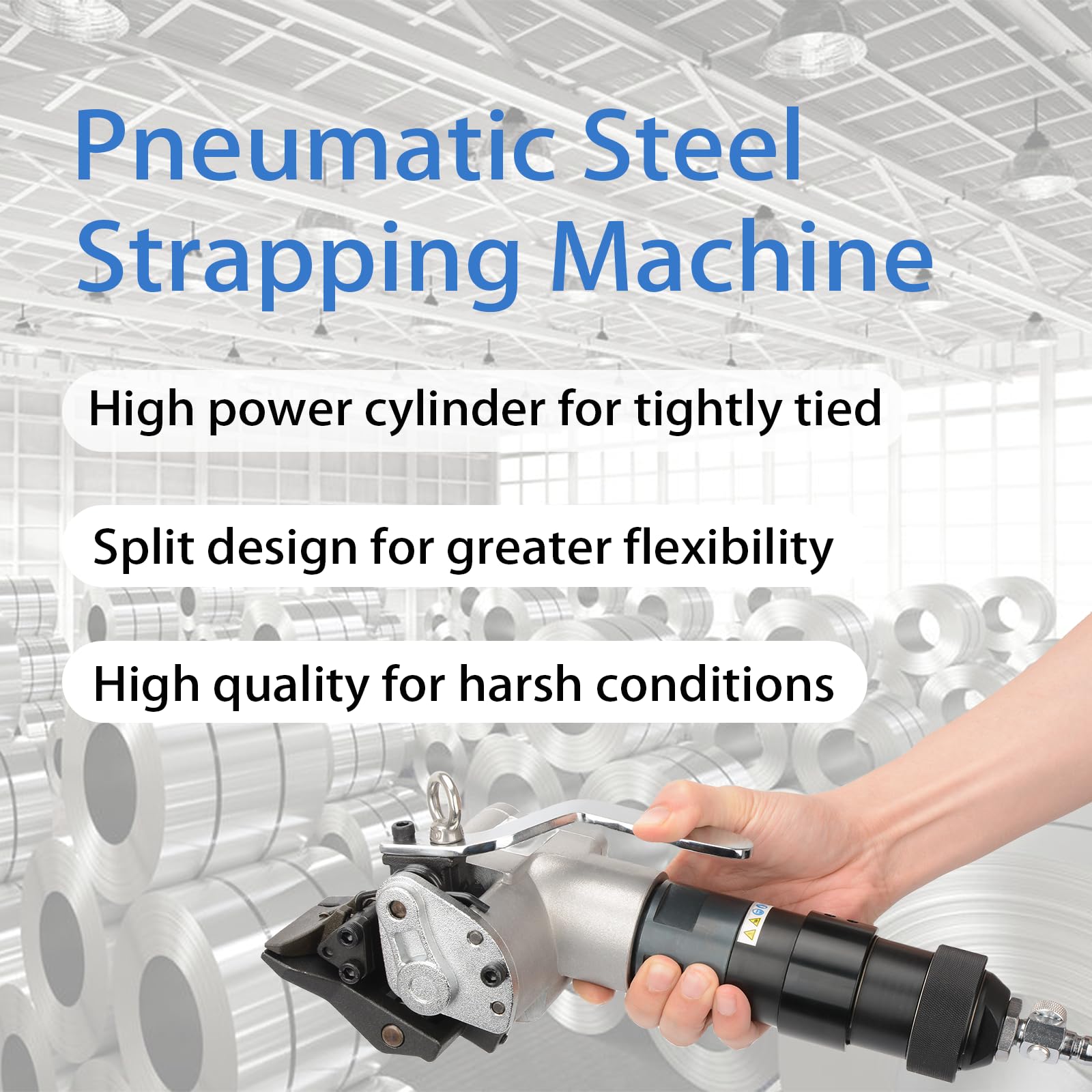 sliyxtwio Steel Strapping Tool for 1/2’’ to 3/4