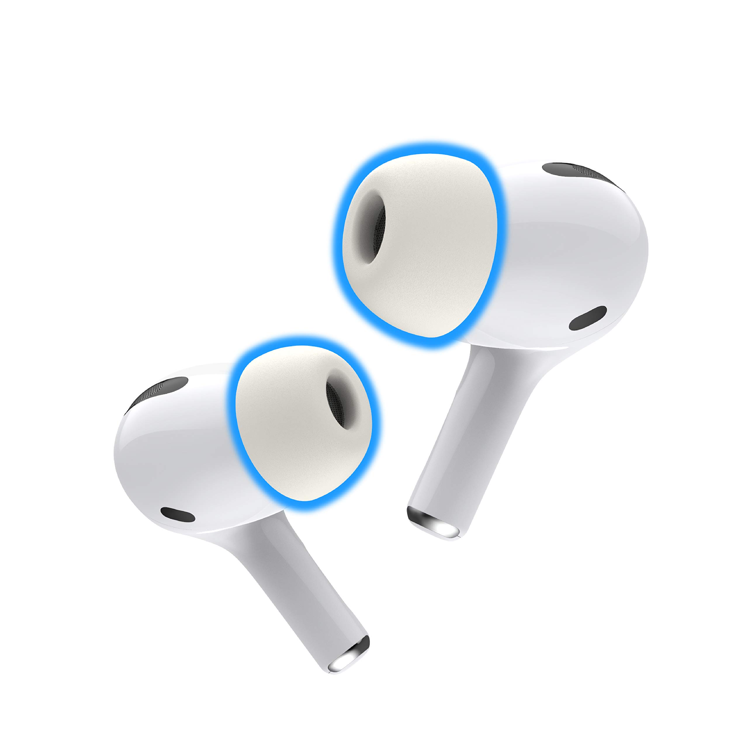 AutoLine Pro Foam Masters Memory Foam Ear Tips for AirPods 1st & 2nd Gen | Comfortable | Secure | Better Noise Cancellation | Version 3.0 Replacement Buds (Small - 3 Pairs, White)