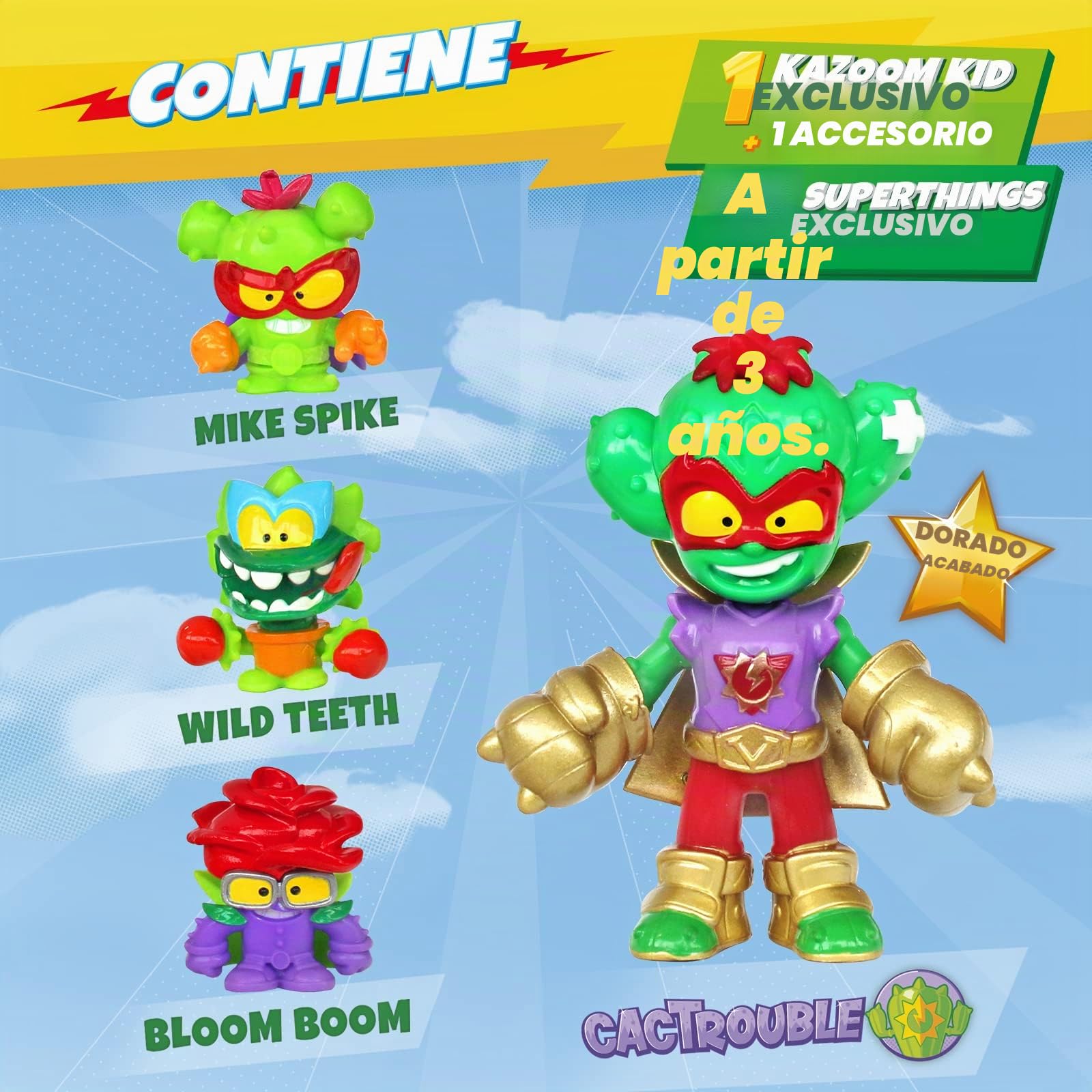 SUPERTHINGS - Spike Roller, Gran vehículo con Dos vehículos acoplables, 3 Superthings y 1 Kazoom Kid exclusivos