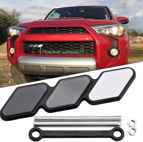 1 emblema de rejilla tricolor compatible con Tacoma 4Runner Tundra, inserta accesorios de etiquetas para auto y camión, decoración de insignia para