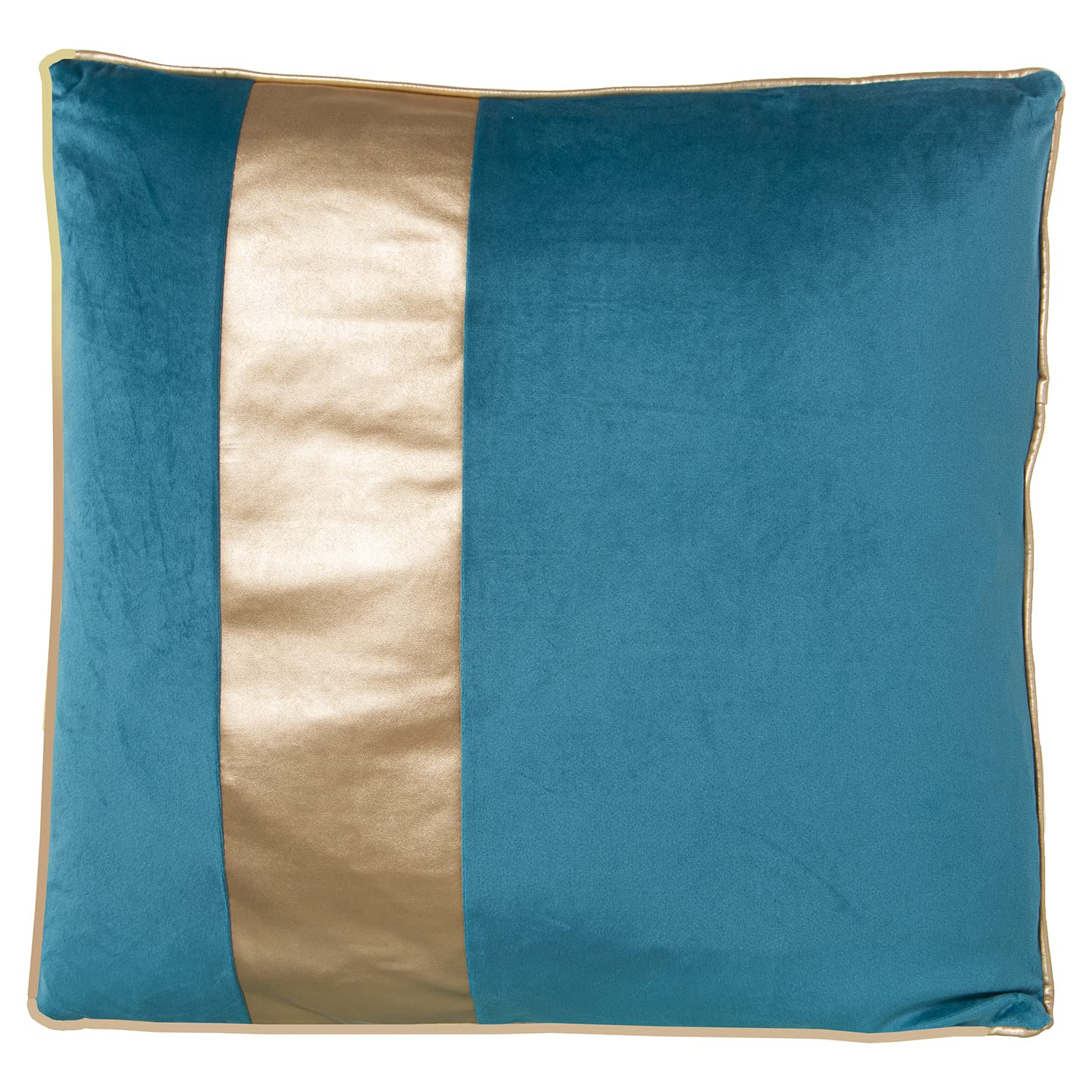 Coussin velours bleu et chic doré pour sublimer votre décoration de salon