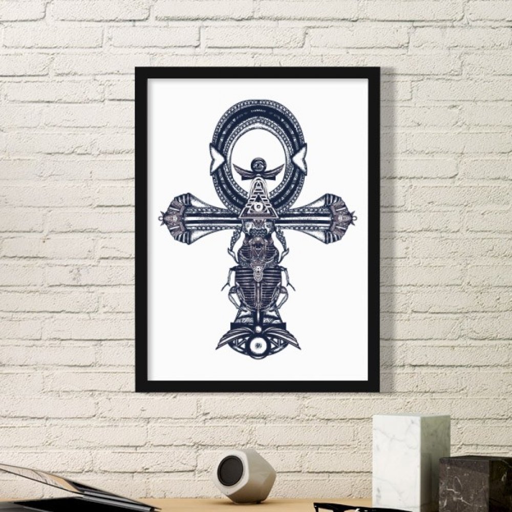 Croix des yeux d'insectes art peintures et estampes cadeau déco maison original