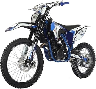 X-PRO 250cc Dirt Bike Zongshen Brand Engine, 5-Speed Manual Transmission, Electric/Kick Start! Big 21"/18" Wheels! (Blue)