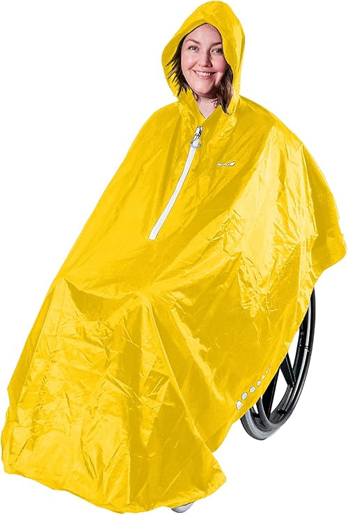 Poncho Impermeabile per Sedia a rotelle – Impermeabile Universale – Soprabito per la Pioggia per Sedia a rotelle di Facile vestibilità – Mantellina Impermeabile con Design Italiano.