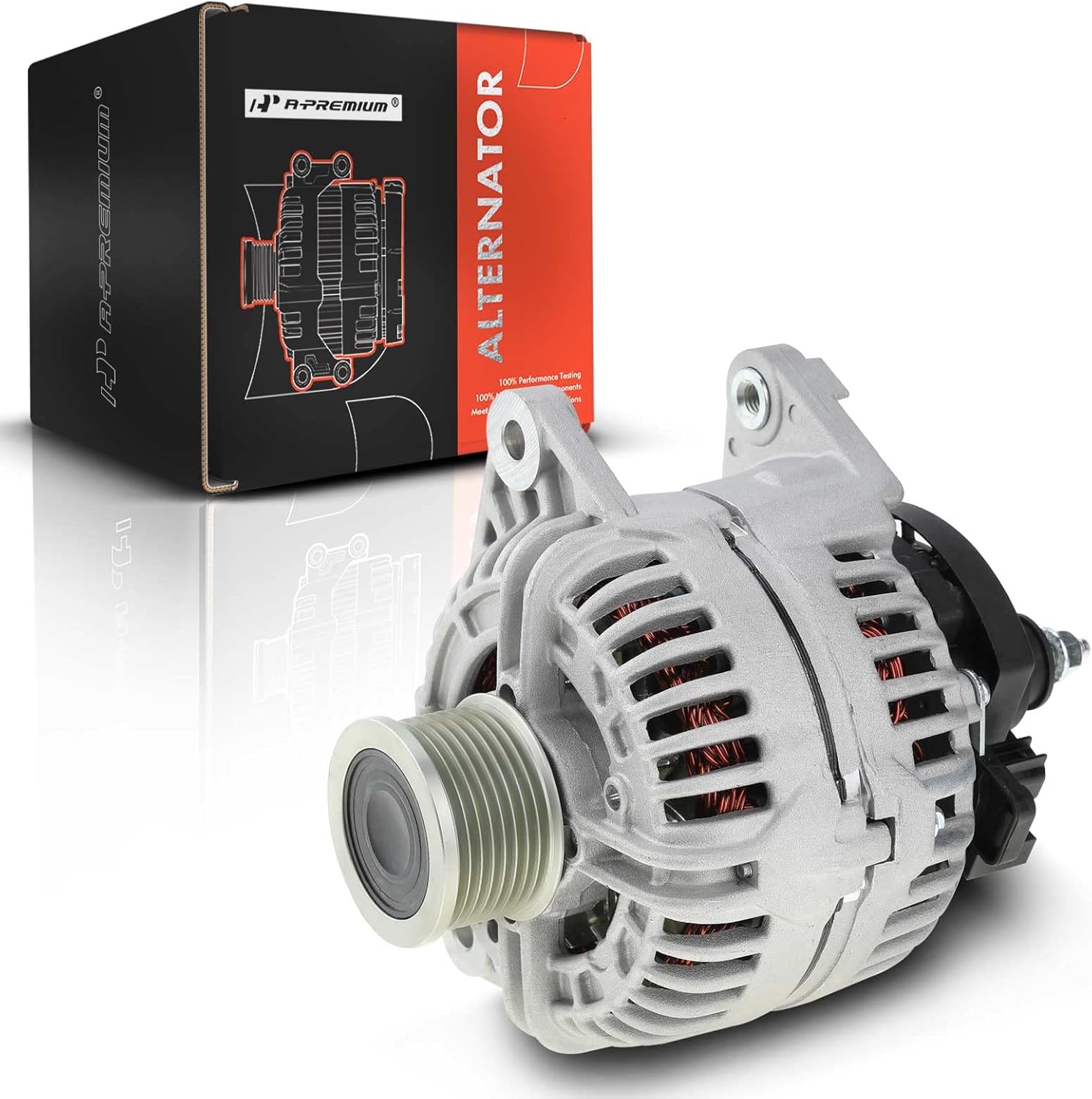 A-Premium Alternator Compatible with Dodge Ram 2500 2007-2009, Ram 3500 2007-2009, Ram 4500 2008-2010, Ram 5500 2008-2010, 6.7L, 12V 136Amp Clockwise 8-Groove Pulley, Replace# 56028732AC