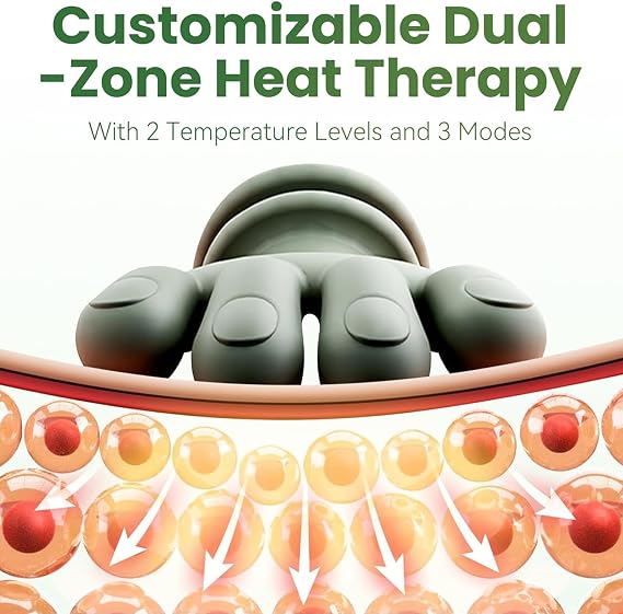 Smart Neck & Shoulder Massager, Heated Hand Massager, Heat & Knead Massager, Wireless Portable Shiatsu Neck and Back Massager, Electric Deep Tis