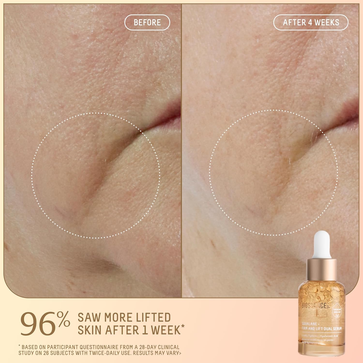 Biossance Uplifting Glow Holiday Set, Firm and Lift Serum, Marine Algae Eye Cream, Omega Repair Cream ($112 value), 1 Set - Image 4