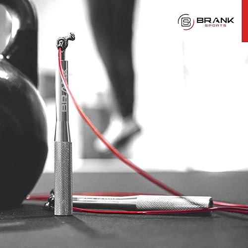 Miniatura 7 de BRANK SPORTS Juego de cuerda de velocidad con 3 cables de repuesto de acero  Ideal para Crossfit, fitness, boxeo y doble debajo fácil  Cuerdas de