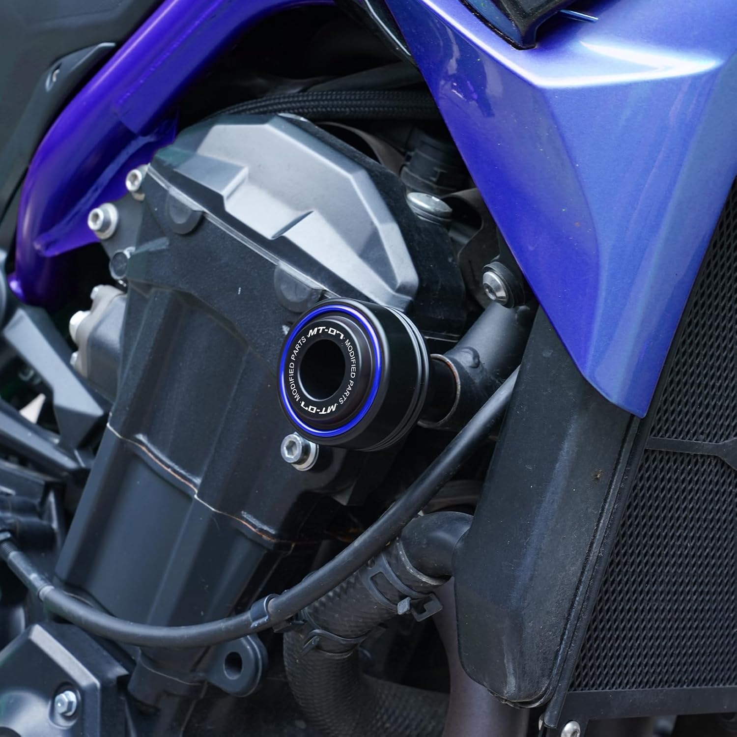 Motorcycle Frame Sliders Falling Crash Protector Guards Compatible With 2025 MT07 MT-07 FZ07 MT 07 Tracer 7 700/GT 2014-2025 2024 2023 2022 2021 (Blue)