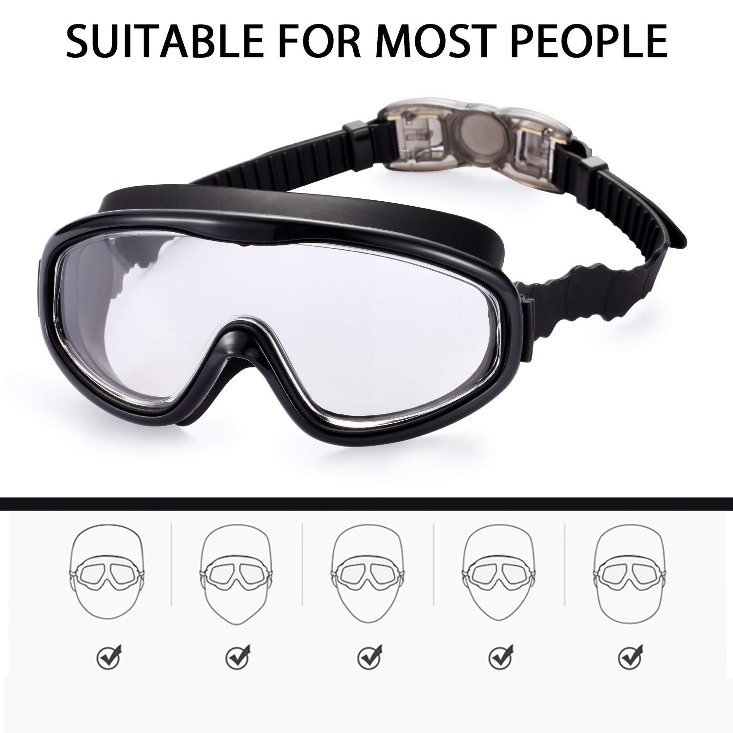 Lunettes De Natation Enfants 3-15 Ans Avec Accessoires