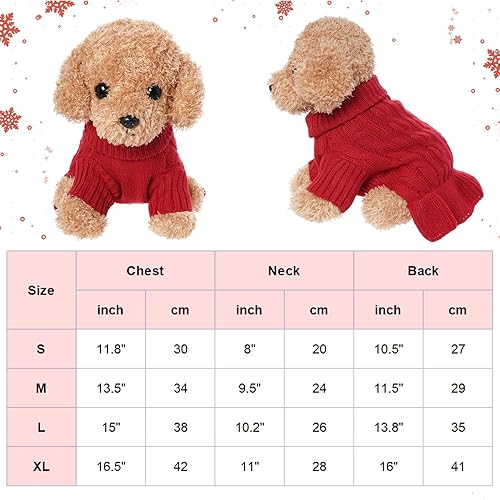 Miniatura 2 de Suéter pequeño para perro, vestido de Navidad para perros, gatos y mascotas, para invierno, Navidad, vacaciones, diseño de dobladillo con volantes