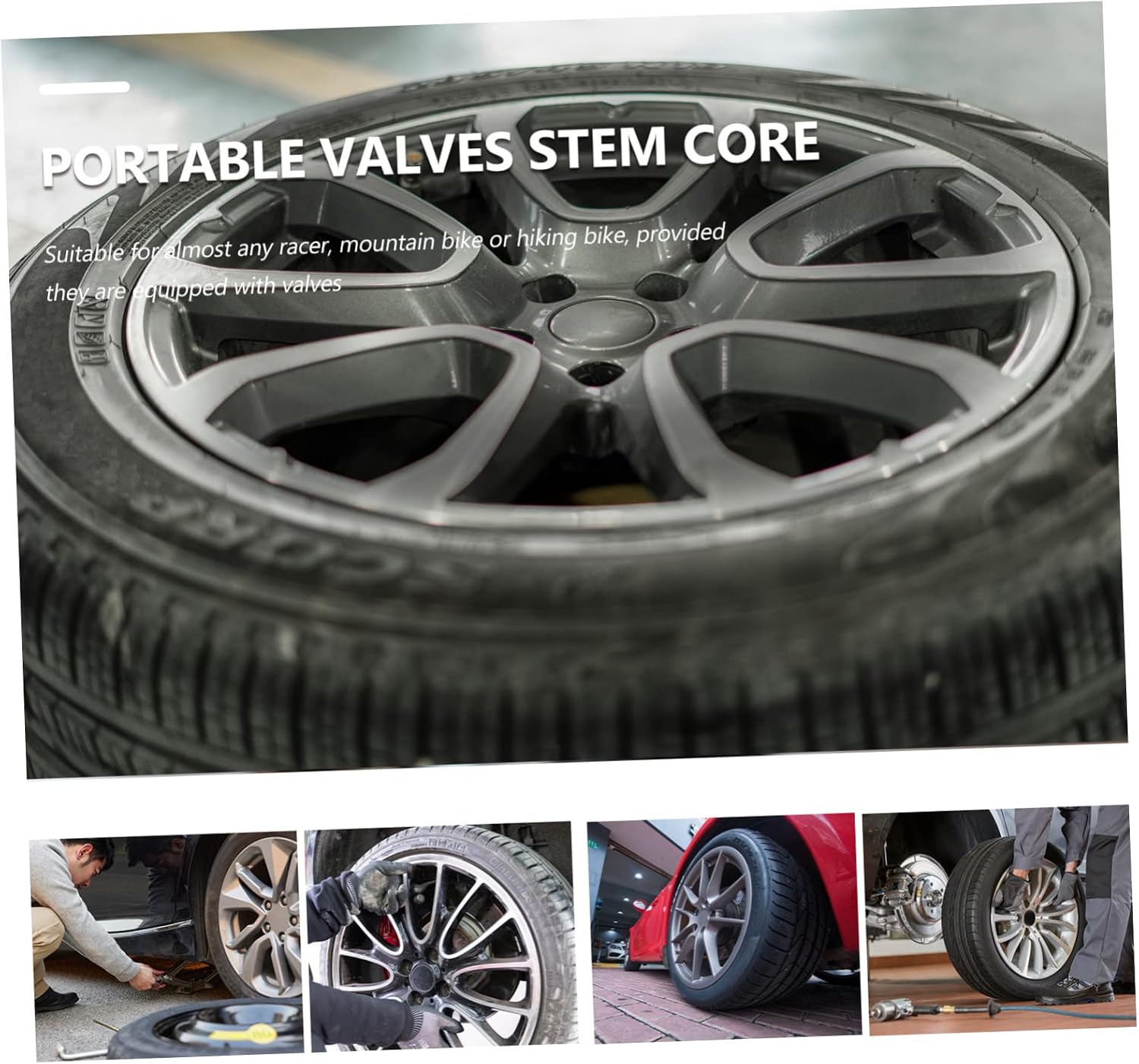 50Pcs Copper Valve Cores for Bike Motorcycle and Car Tires Replaceable Valves Stem Cores for Daily Use and Maintenance