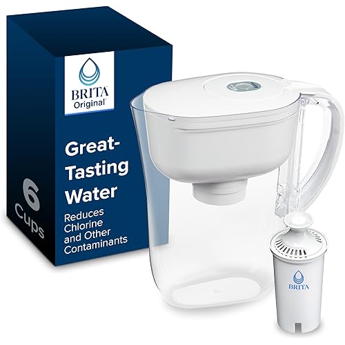 Brita Metro Water Filter Pitcher with SmartLight Change Indicator, BPA-Free, Replaces 1,800 Plastic Water Bottles a Year, Lasts Two Months, Includes 1 Filter, Small - 6-Cup Capacity, White