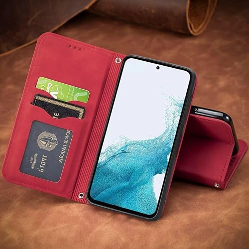 Miniatura 4 de Funda compatible con Xiaomi Poco X3 GT, tarjetero de piel sintética, compatible con Redmi Note 10 Pro (China) 5G con cierre magnético, soporte para