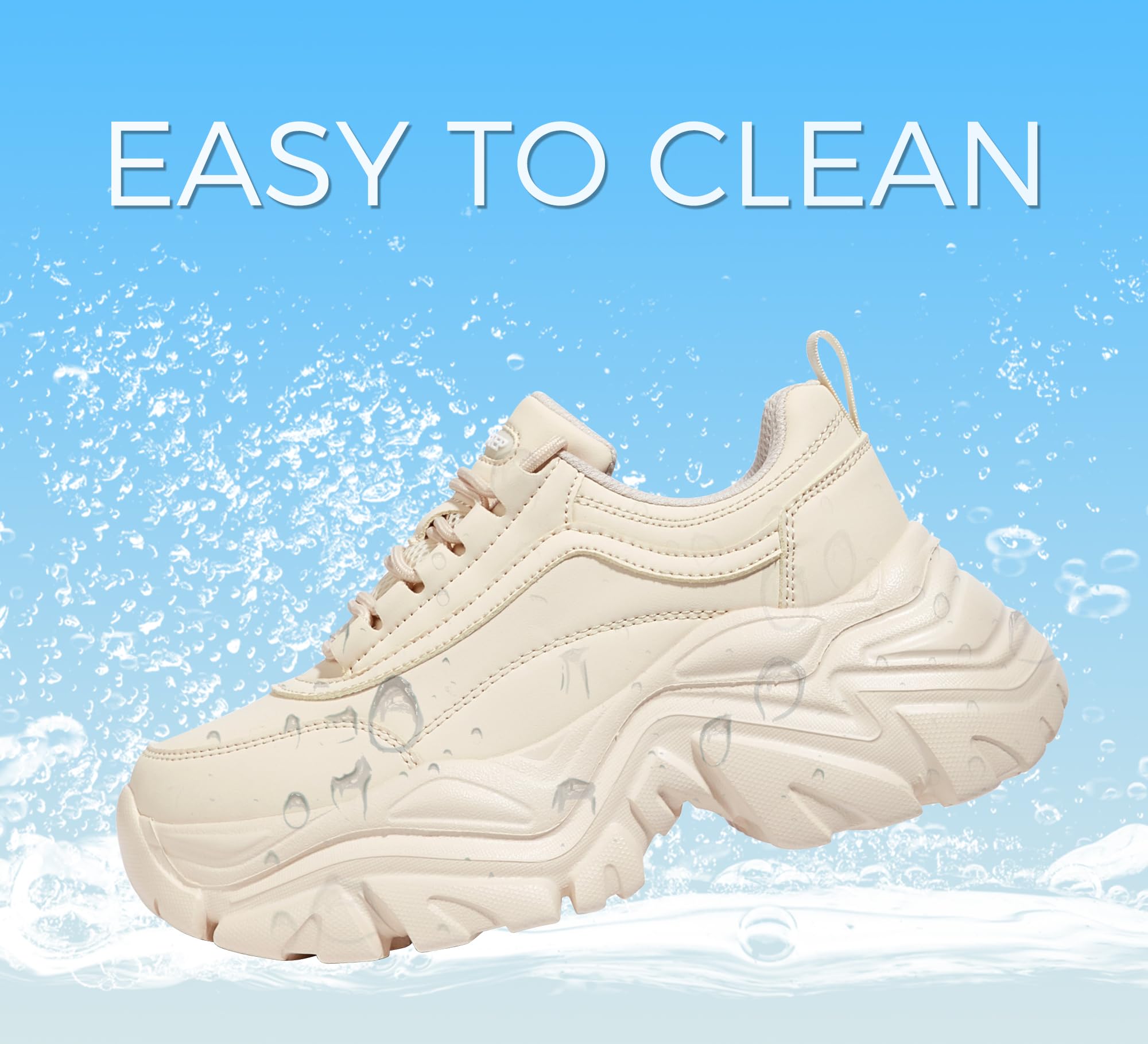 LUCKY STEP Sneakers robuste da Donna, Scarpe Casual con Plateau alla Moda, comode Sneakers con Zeppa