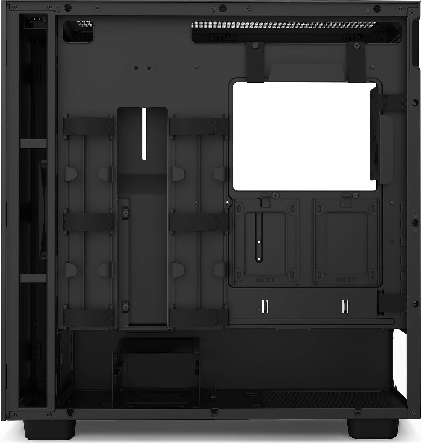 NZXT H7 - Mid-Tower PC Gaming Case - Tempered Glass - Enhanced Cable Management – Water-Cooling Ready - Black - 4