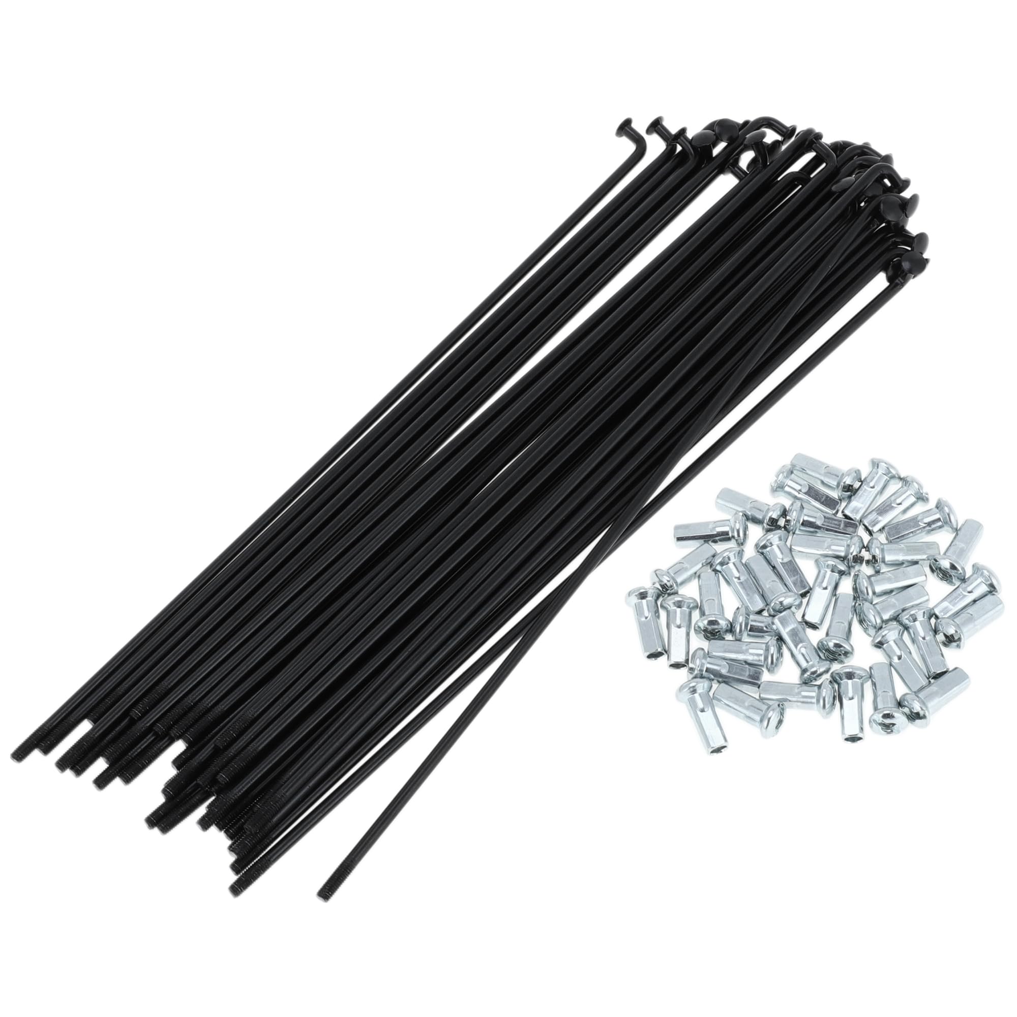 A ABSOPRO Bicycle Spokes 12G 185mm Length Bike Wheel Spokes Carbon Steel Black 1 Set