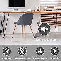 Vista 7 de Alfombrilla de suelo duro para silla de oficina, cubierta protectora de suelo de PVC transparente, antideslizante, impermeable, 0.079 in, protector