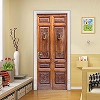 Vista 53 de Adhesivos 3D para puerta, murales para despegar y pegar, puerta de madera, papel tapiz autoadhesivo, extraíble, PVC, impermeable, póster