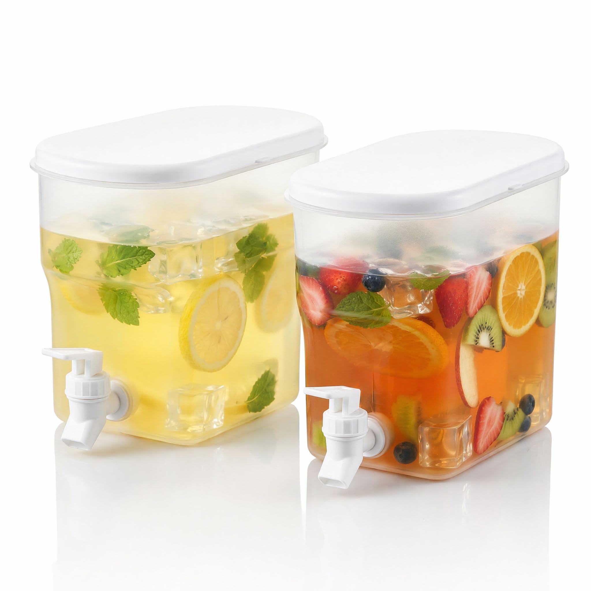 FTISSLY 2PCS Drinks Dispenser, 3 L Fridge Water Dispenser with Tap