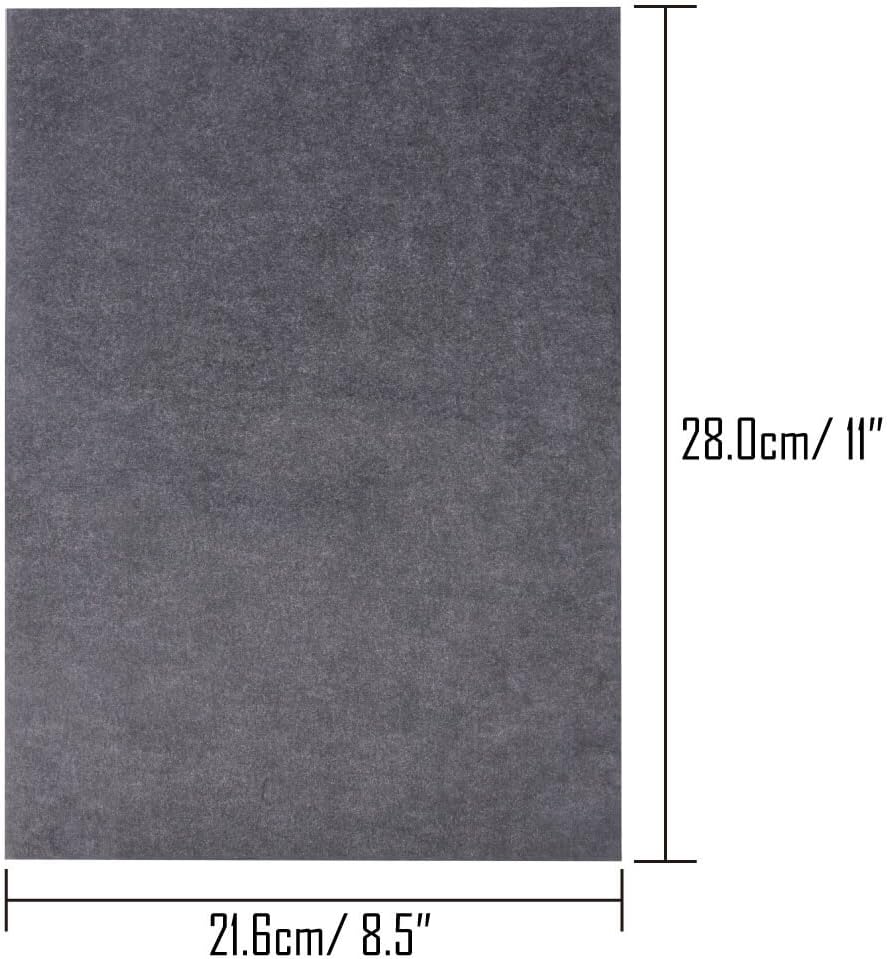 Selizo 100 Sheets Black Carbon Transfer Tracing Graphite Paper for Wood, Paper, Canvas and Other Art Surfaces (8.5 x 11 Inches)