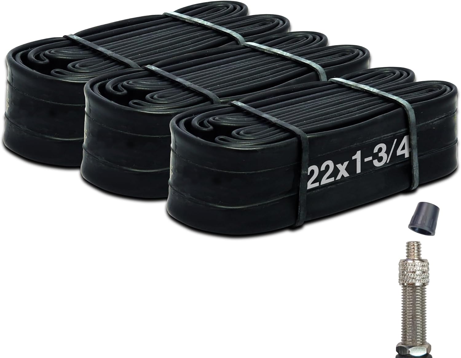 Shinko 64717 Bicycle Tubes, Set of 3, 22 Inches 22 x 1-3/4 Plus Front and Rear Plus Spare Tubes, Bicycle Puncture Repair, Mamachari, Light Car, Electric Bicycle