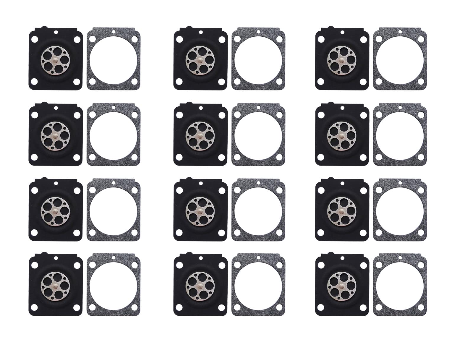 Carburetor Metering Diaphragm and Gasket Replaces ZAMA A015045 A015048 0016085 For ZAMA C1Q C1M carburetors (Pack of 12)