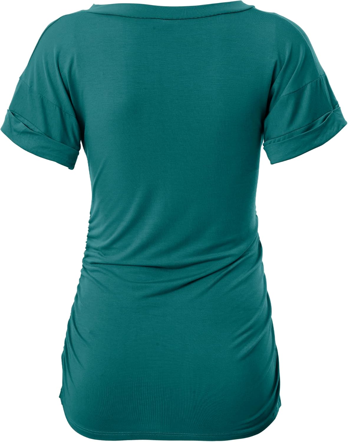 Rnxrbb Long Enough Maternity Shirts Short Sleeve Summer Pregnancy Tops& Tees Clothes V Neck Casual Outfits for Women 3 Pack - Image 5