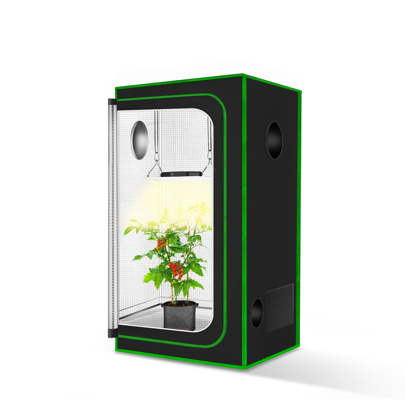 MELONFARM エアロガーデン用小型栽培テント、18インチx18インチx36インチ、水耕栽培システム、高反射性600Dダイヤモンドマイラーキャンバス、換気窓とフロアトレイ付き 水耕栽培屋内植物栽培用
