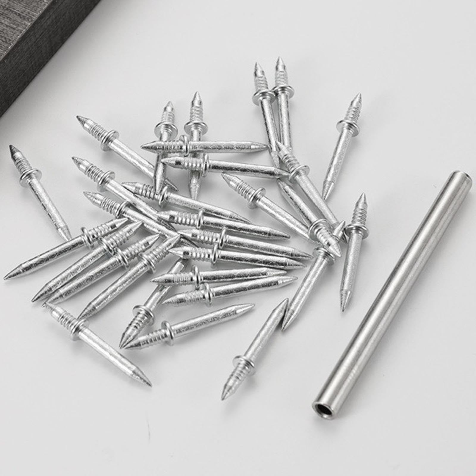 100Pcs Double Head Skirting Thread Smooth Nail Durable Double Headed Nails-image-43
