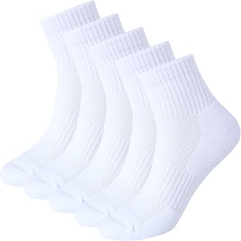 Womens Cushioned Anti Odor Blister Resistant Seamless Breathable Thick Ankle Quarter Crew Running Socks,Size 6-10