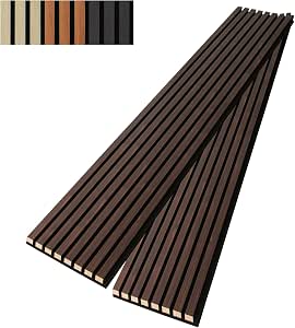 Art3d Wall Panels Wood Slat Wall Panel, Walnut, 108'' x 13'', 2 Pack