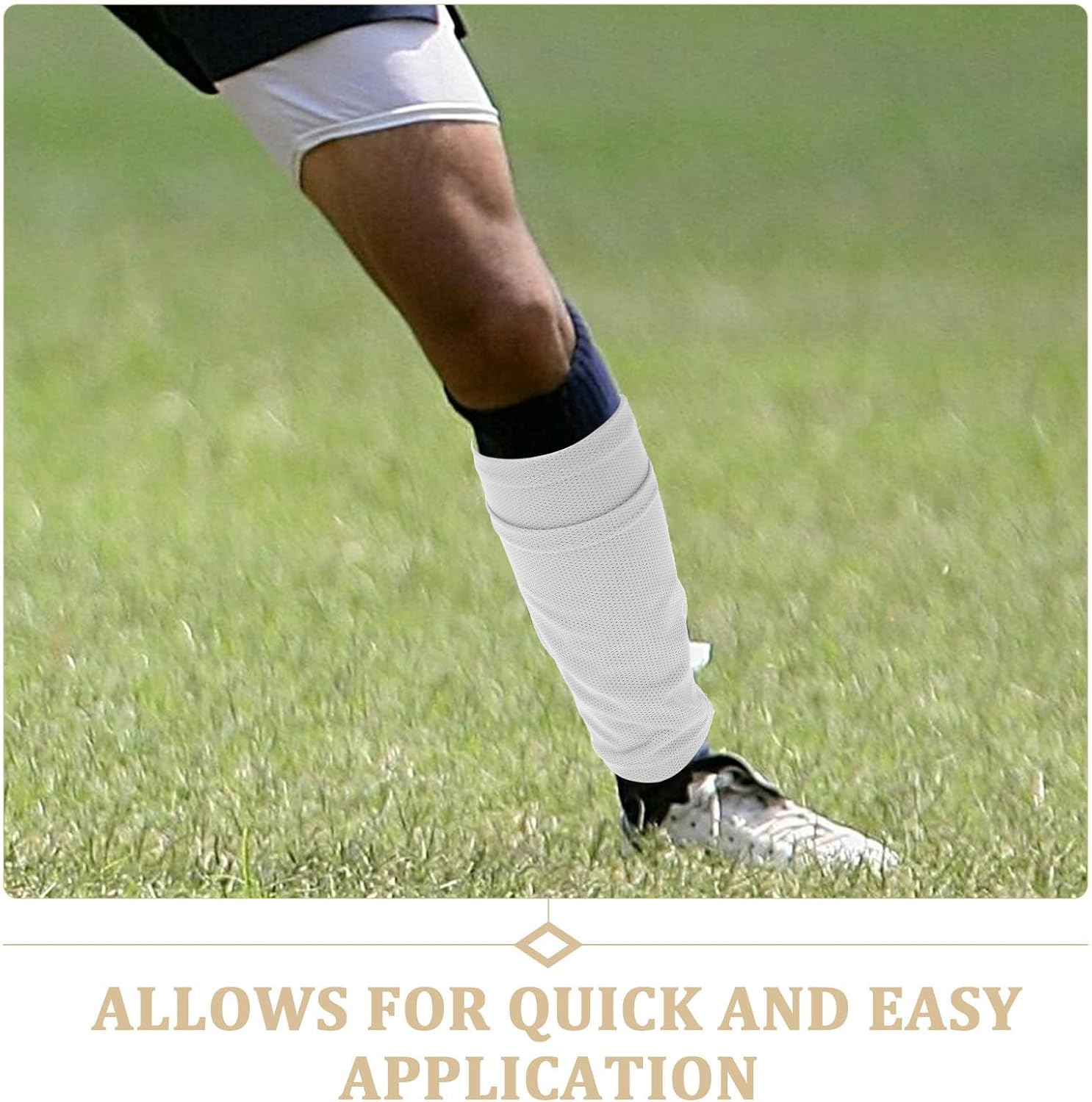 Soccer Sock Sleeves with Shin Guard Insert for Men Women Gray L