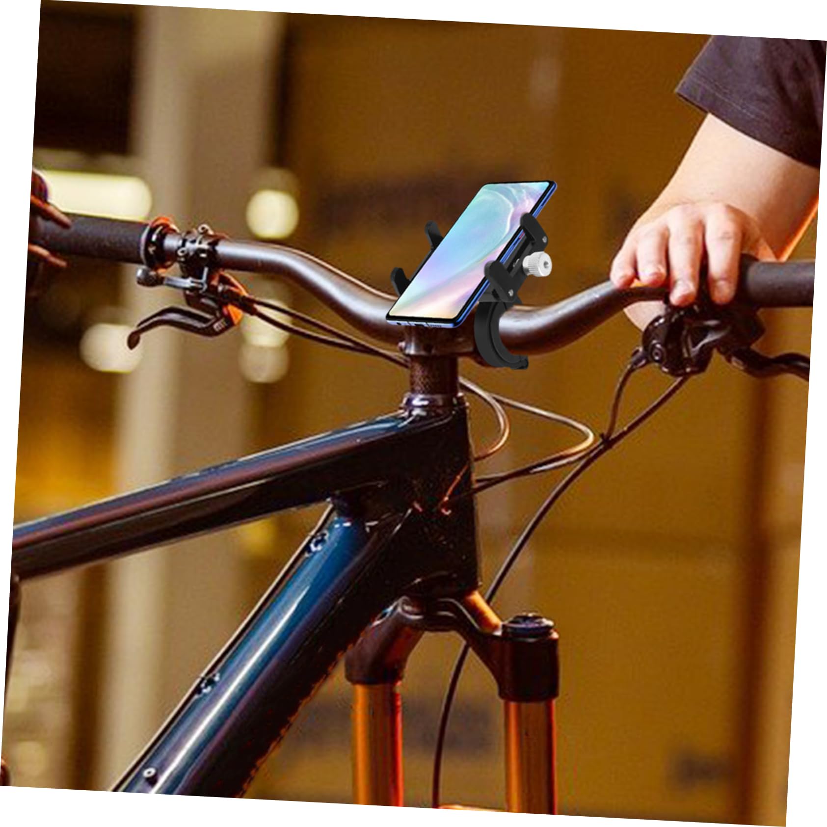 INOOMP Porta Cellulare Staffa per Smartphone Supporti per Telefono Supporto per Telefono per Mountain Bike Supporto per Telefono da Ciclismo Porta Telefono Lega di Alluminio