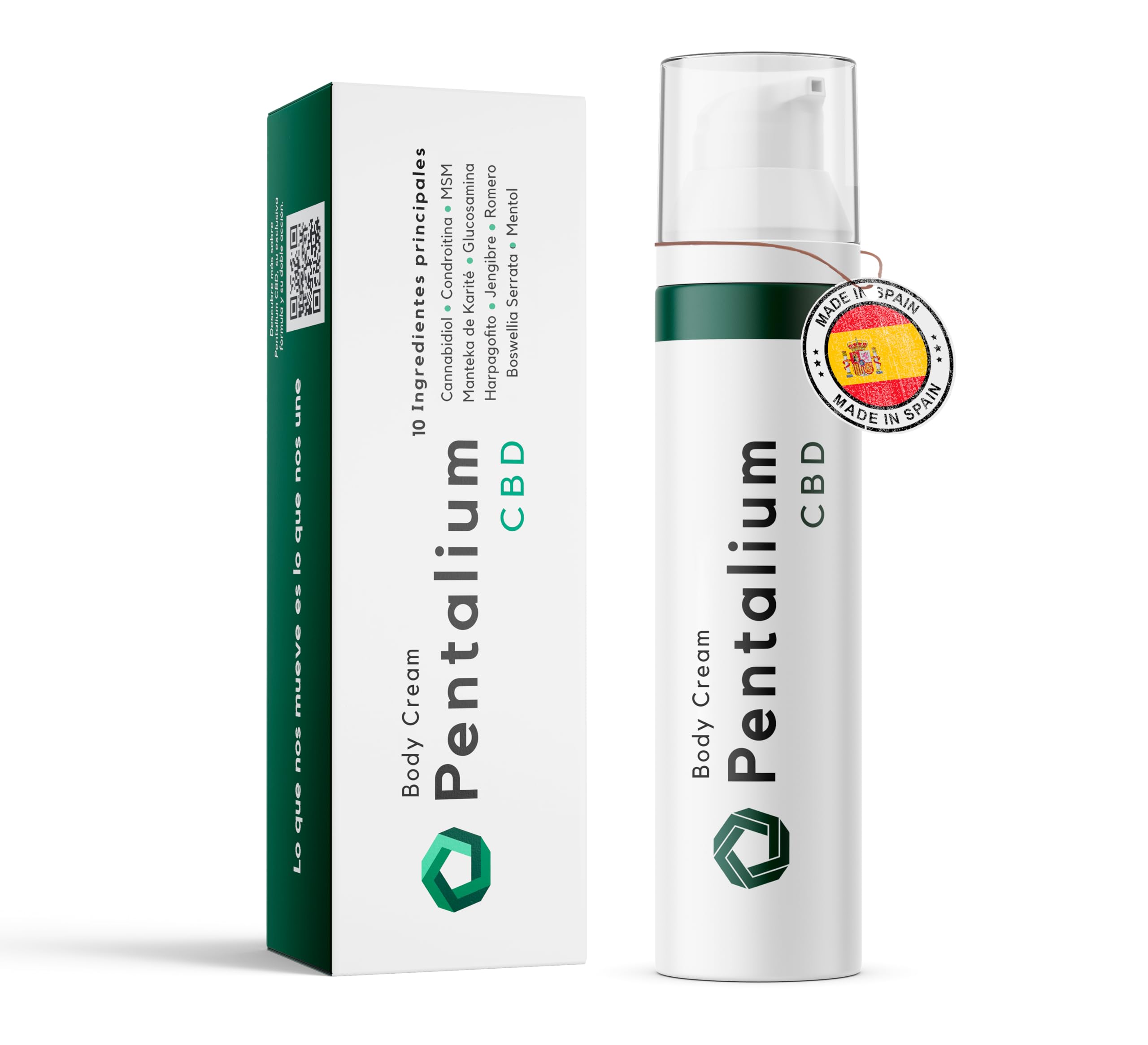 Cannabidiol Crema 100% Natural - Crema de CBD para masaje que combina 10 Ingredientes Naturales | Con Condroitina, Glucosamina, MSN, Harpagofito y Boswellia serrata | 75 ml