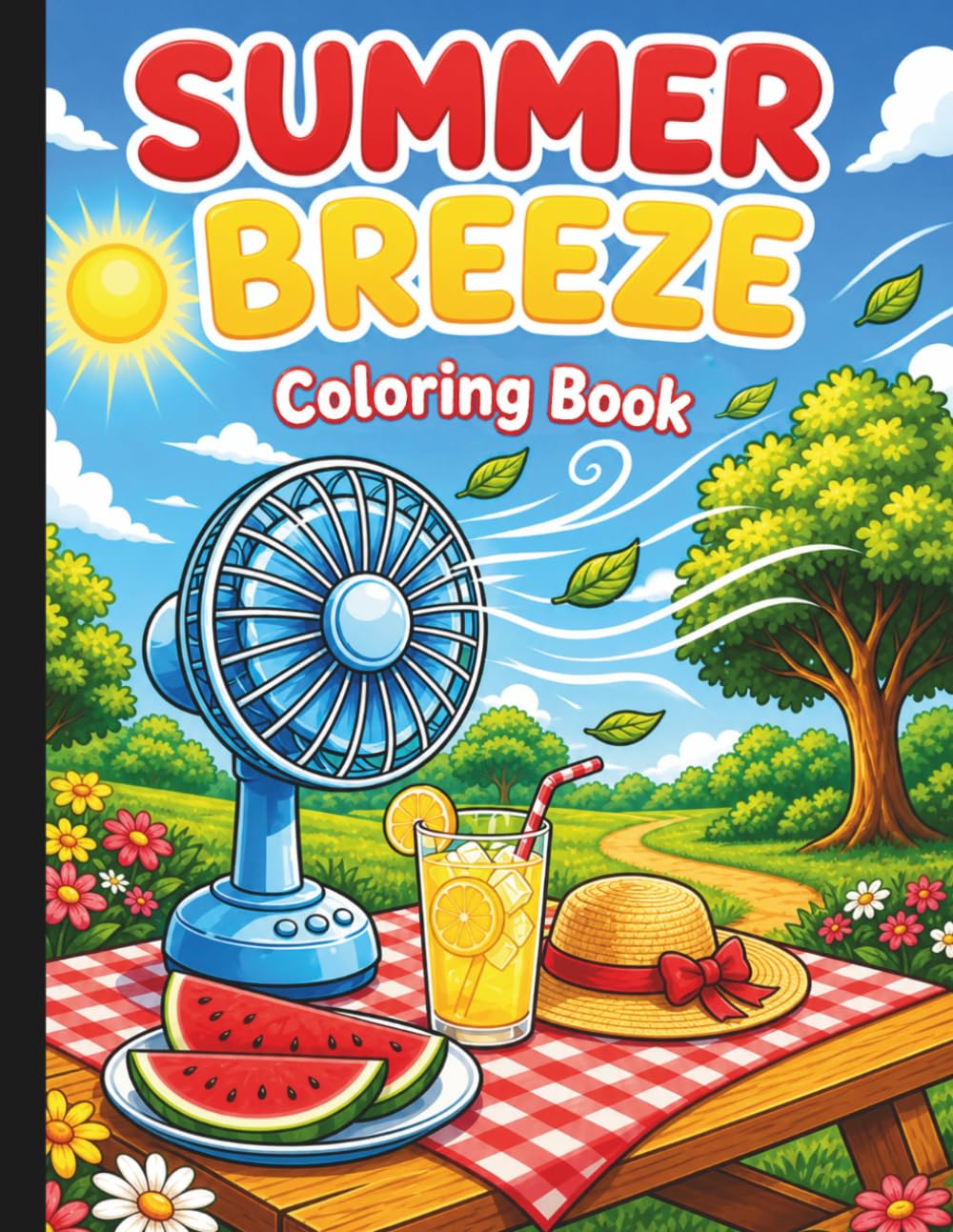 Summer Breeze Coloring Book: Summer Coloring Book For Adults & Kids (Summer Fun For Everyone)