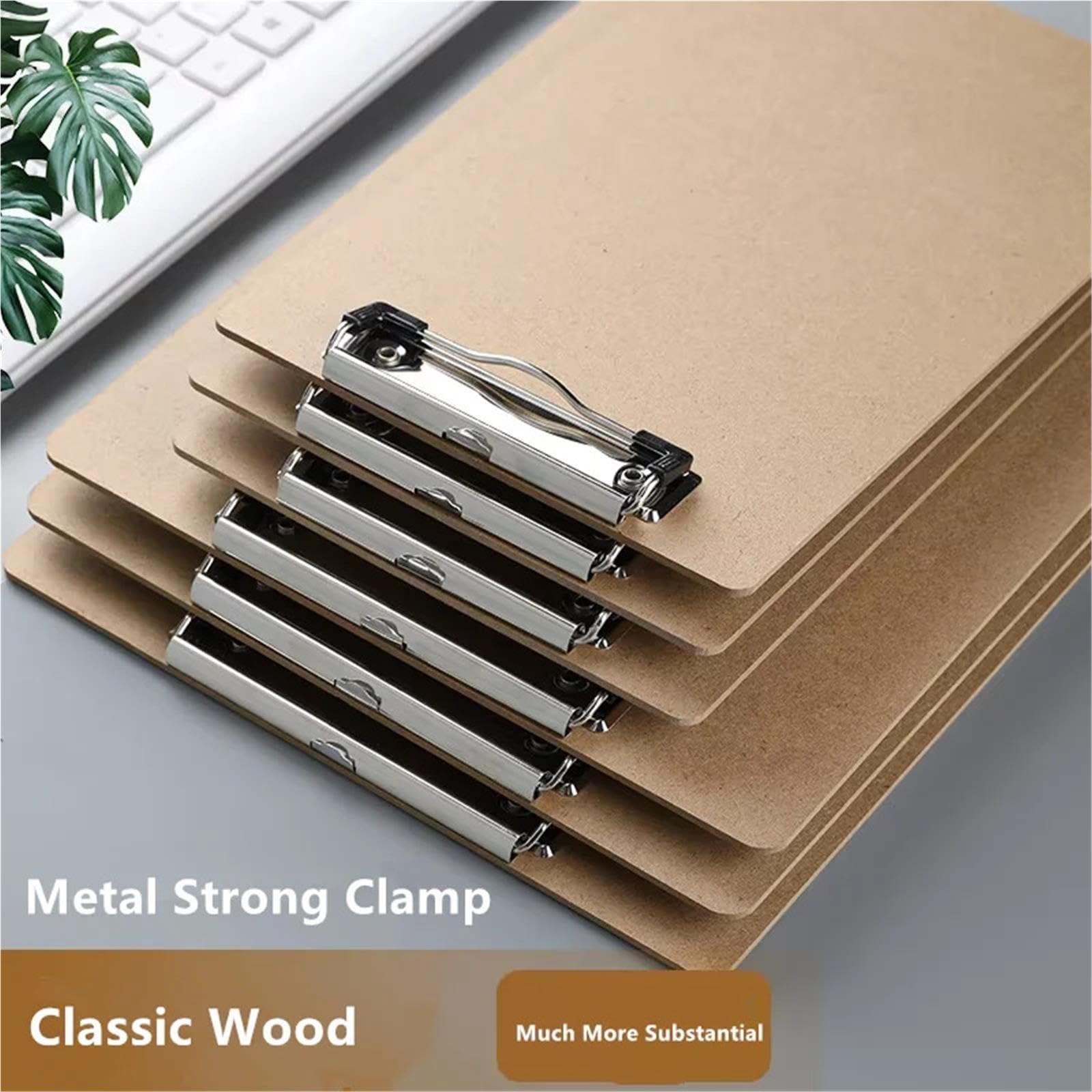 Portablocco 3 clip for carta in legno A3 A4 B5