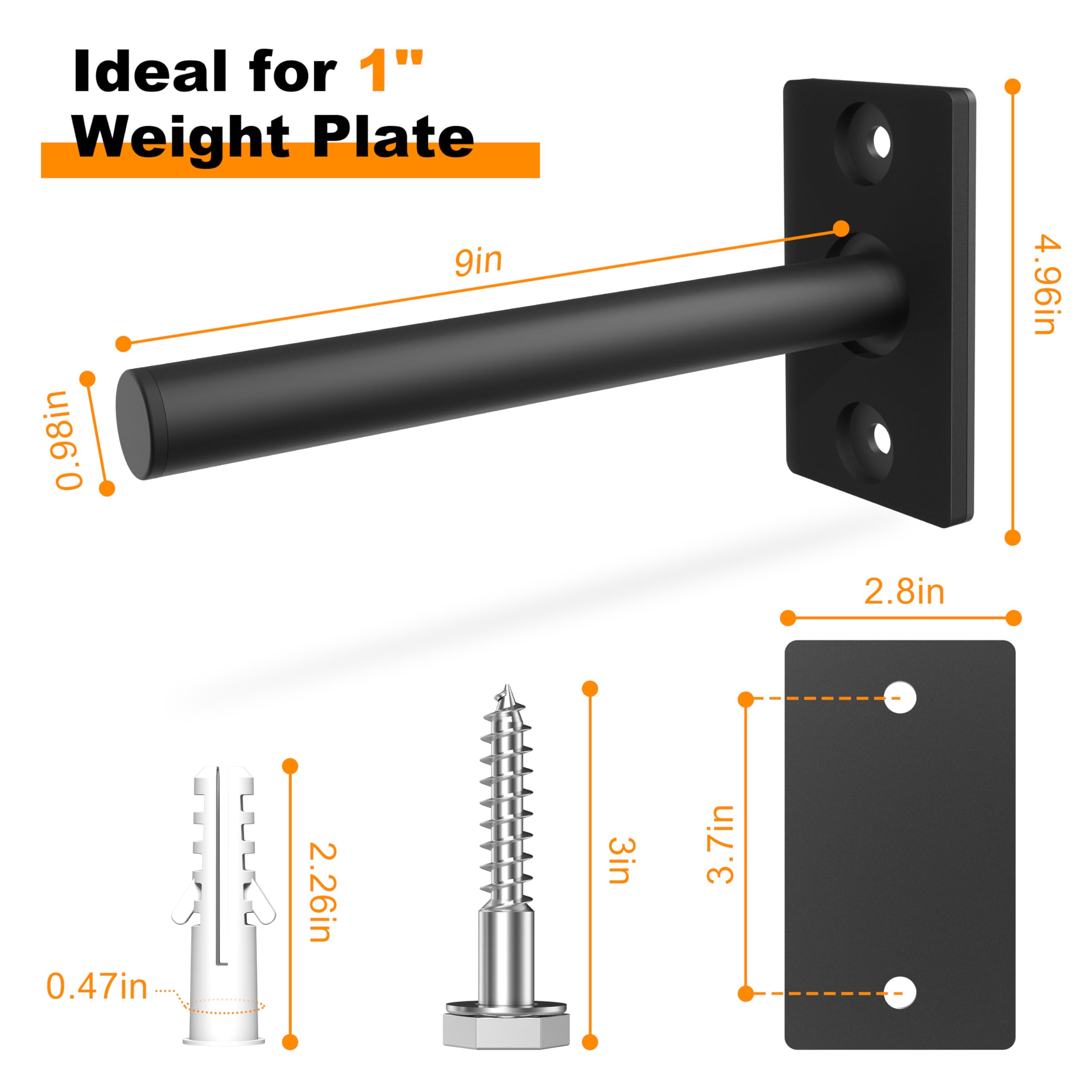 Amazon.co.jp: MIUONO ウェイトプレートラック 壁取り付けウェイト