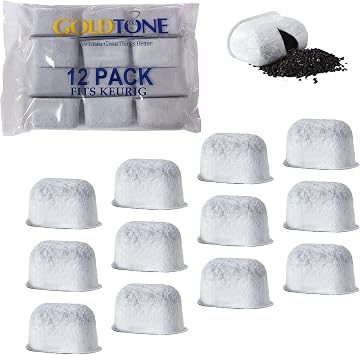 Keurig Compatible Replacement Charcoal Water Filter Cartridges - Designed for Keurig Classic 1.0 and 2.0 Coffee Makers Machines 12 Pack
