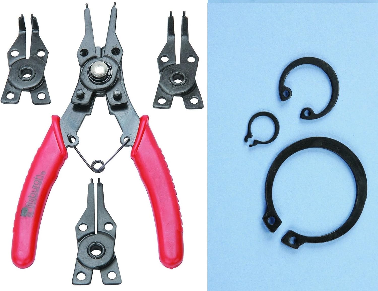 Storehouse Snap Ring Pliers With Interchangeable Heads + 225 Piece