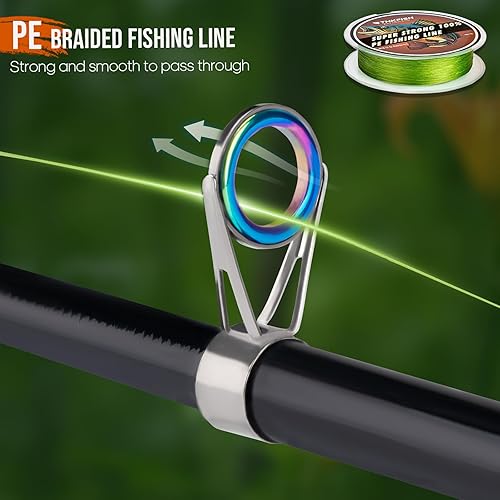 Miniatura 6 de THKFISH Combo de caña de pescar y carrete con mochila, kit de carrete giratorio de caña de pescar telescópica con señuelos de pesca, alicates y Kit