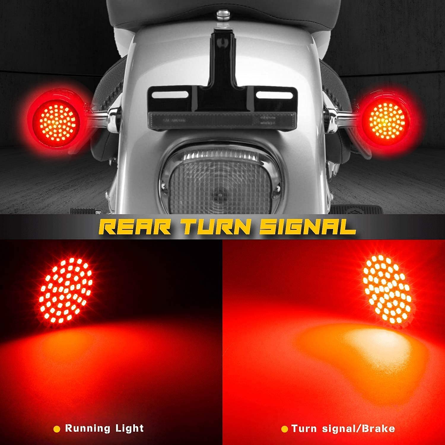 Buy NTHREEAUTO 1157 Front Rear LED Turn Signals Kit 2" Bullet