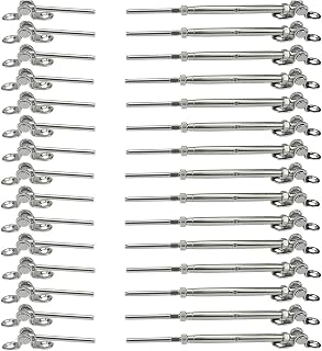 Stainless Steel Cable Railing Hardware Kit for 1/8" Cable Railing System, T316 Marine Grade, Adjustable Angle, 20 Pairs