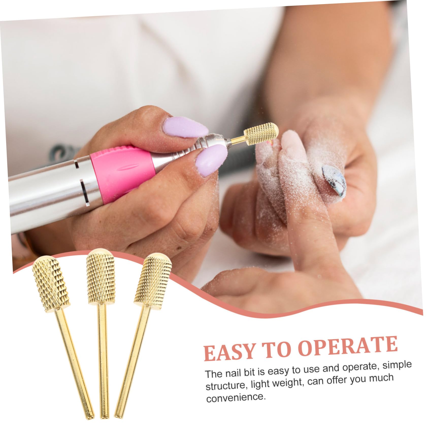 Healeved 9piezas Brocas De Manicura De Tungsteno Para Pulido De Uñas Herramientas De Esmalte De Metal Para Salones y Uso Personal Compatible Taladros Eléctricos De Uñas