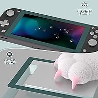 Vista 4 de eXtremeRate Paquete de 2 protectores de pantalla de vidrio templado transparente HD con borde verde cazador, protector de pantalla para Nintendo
